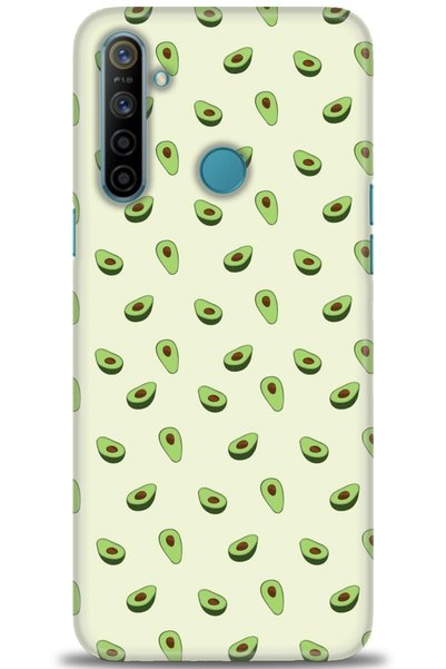MRCİLETİSİM Realme 5I / 6I / C3 Case Hd Printed Case - Tiny Avocados