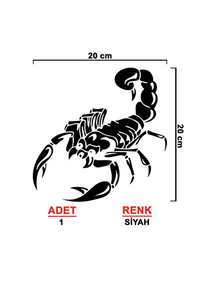 Sönmez Dijital Akrep Sticker Model 3 - Çamurluk Sticker - Oto Sticker - Araba...