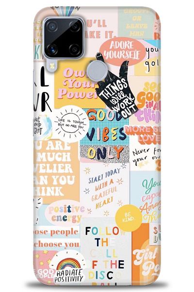 MRCİLETİSİM Realme C15 Case Hd Printed Case - Follow