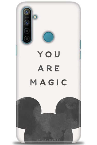 MRCİLETİSİM حافظة Realme 5i / 6i / C3 مطبوعة بدقة عالية - You Are Magic