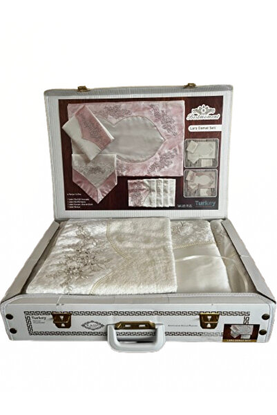 Deniz Yıldızı Home KASSO DAMAT SECCADE SETİ 4 PCS KREM