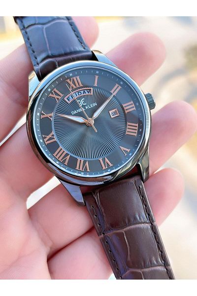Daniel Klein Leather Cord 30 Mt Water Resistant Men's Wristwatch EDK101.1.10454.4i