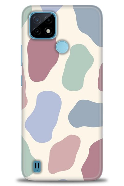 MRCİLETİSİM Realme C21 Case Hd Printed Case - Colorful Speckle + Full Screen ...