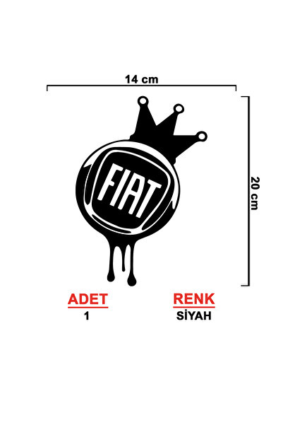 Genel Markalar Fiat Taç Sticker - Fiat Sticker - Oto Sticker - Araba Sticker ...
