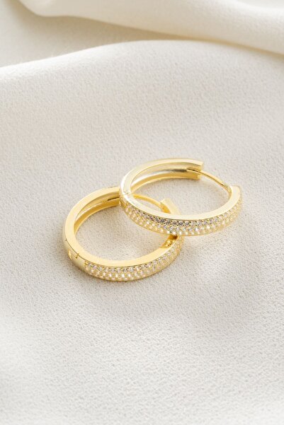 MIDDLEMIST 925 Ayar Gümüş Zirkon Taşlı Halka Küpe