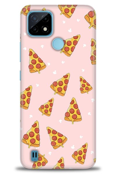 MRCİLETİSİM Realme C21 Case Hd Printed Case - Pizza Slices