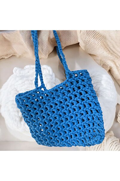 Luniva Veronika Penye İp El Yapımı Omuz Çantası - Renkli ve Şık Tasarım"