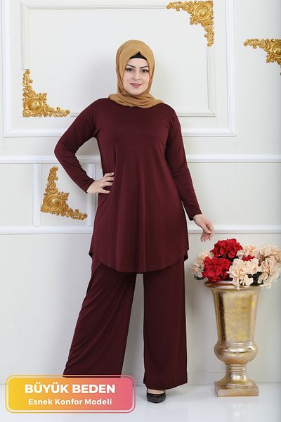 tarzımsüper Παντελόνι New Season Tunic Κοστούμι δύο τεμαχίων Lycra βαμβακερό ύφασμα Flexible Comfort Μοντέλο Κομψό κοστούμι χιτζάμπ