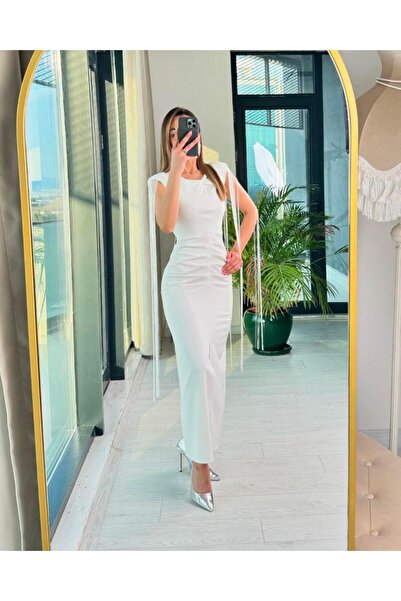 decision fashion İthal dokuma kumaş püsküllü elbise