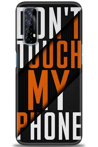 MRCİLETİSİM Realme 7 Case Hd Printed Case - Dont Touch + Full Screen Protector