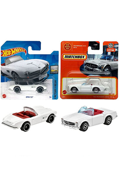 HOT WHEELS 2 Araç Set - Hot Wheels BMW 507 & Matchbox 1963 Mercedes-benz 230 SL (1/64)