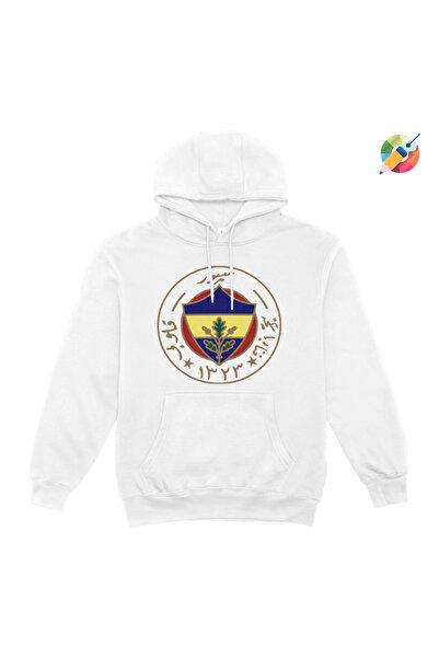 CERCİBAZAAR Özel Futbol Takım Logoları Baskılı Kapşonlu Sweatshirt