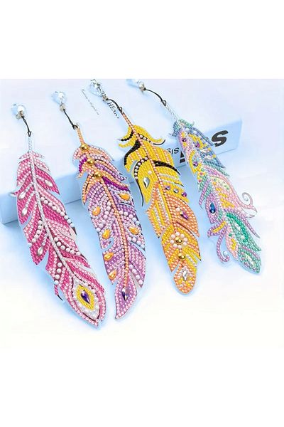 Element 6Pcs Diamond Mosaic Painting DIY Bookmark Set