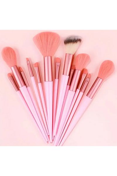 Element 13 Pcs Pink Color Makeup Brush Set