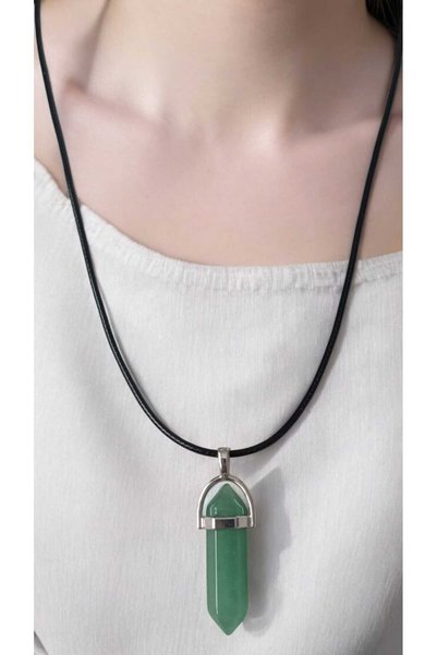 NAS fashion Unisex Aventurine Natural Stone Color Changing Nail Pendant