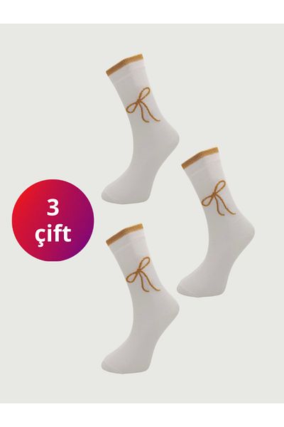 truyana Combed Cotton Ribbon Glitter Patterned Socks