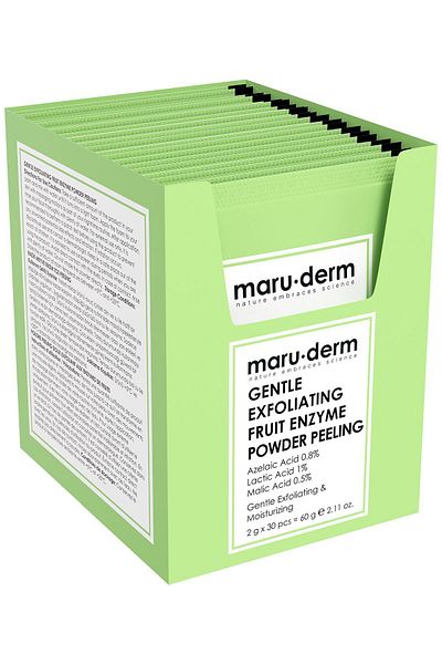 Maru.Derm AHA Fruit Enzyme Powder Peeling - 60 GR (Azelaic Acid 0.8% + Lactic Acid 1% + Malic Acid 0.5%)