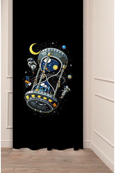 GREENDECOR نمط رائد الفضاء الفضائي - ستارة خلفية ملونة مطبوعة رقمية ذات جناح ...