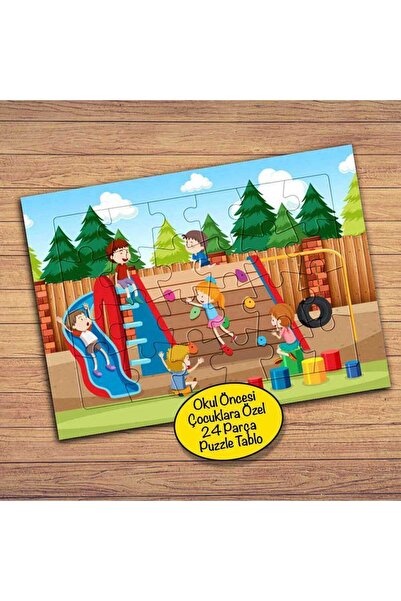 Asilmeydan Çocuklar Oyun Parkında Çocuklara Özel Puzzle Yapboz Tablo-21623