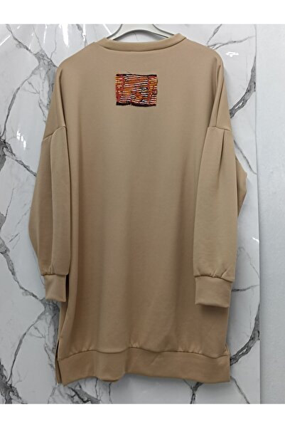 Puane Γυναικείο υφασμάτινο τούνικ με πολύχρωμη λεπτομέρεια τσέπης