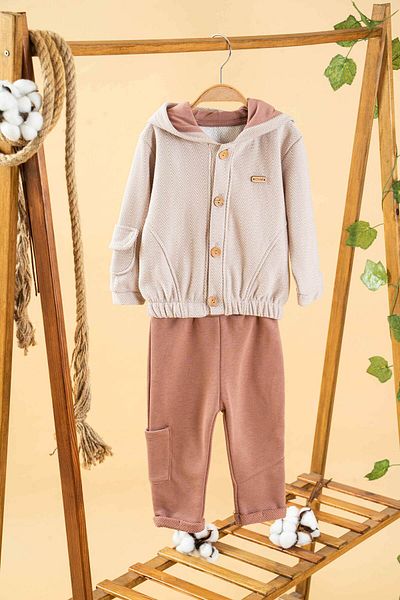 bombe Baby Kids Mink Cotton 2-Piece Set First I Trend Fashion Bottom Top Set