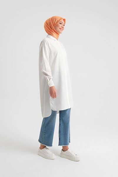 Armine Şerit Aksesuarlı Tunik 24y4013 Beyaz