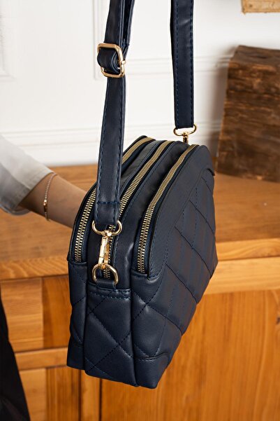 H&D COLLECTİON Регульований довгий ремінь на підкладці, стьобана сумка на 4 відділення на плече і через плече 1267