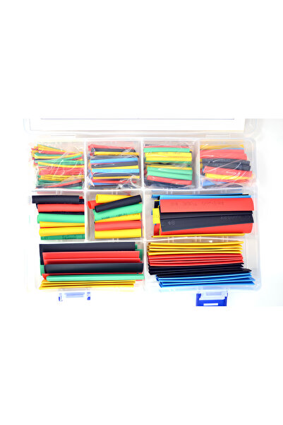 ERIMTI 328 Parça Makaron Seti Isı ile Daralan Makaron Renkli Kablo Tamir Onarım Set Kılıf Cırt Cırt