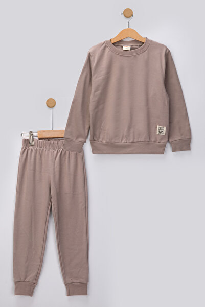 MUTTİ Basic Embroidered 2 Thread Crew Neck Εποχιακή παιδική φόρμα