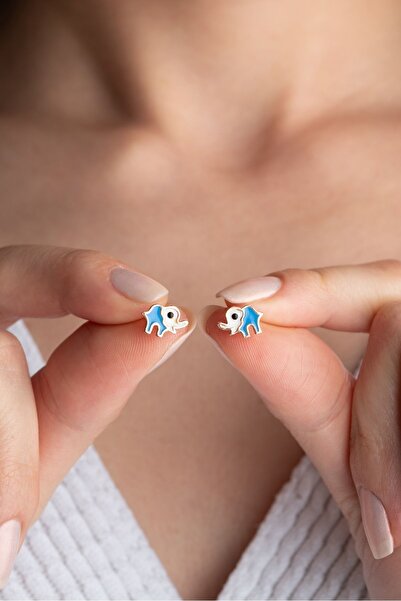 MIDDLEMIST 925 Ayar Gümüş Minik Fil Çivili Küpe