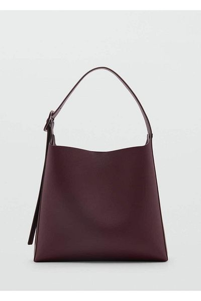 MANGO Woman Geantă shopper cu cataramă
