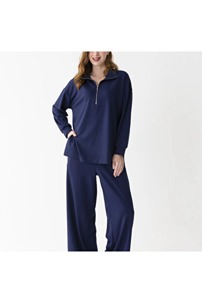 DRAGONFLY - Bol Palazzo Pantolon ve Yırtmaçlı Sweat