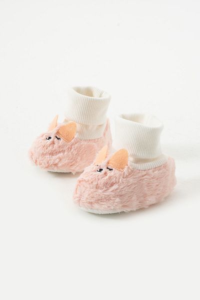 yummy kids Baby Girl Booties with Non-Slip Sole Plush Comfortable Socks