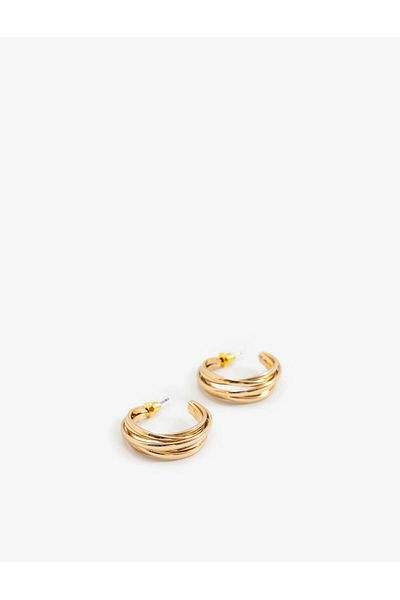 Koton Women - Zinc Alloy Twist Hoop Earrings