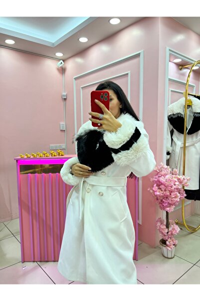 GamzeButik Beyaz Mont