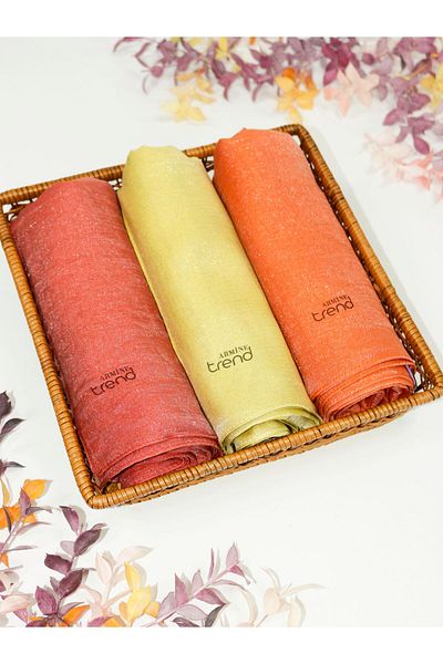 Armine Trend Twinkle Evening Dress Shawl 1 - Ats1Pr - Set of 3 - Flower Garden