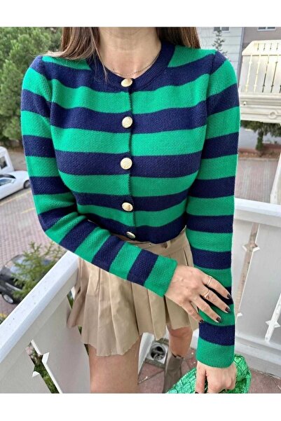 KOZİA OUTDOORS YESIL LACIVERT SERITLI HIRKA