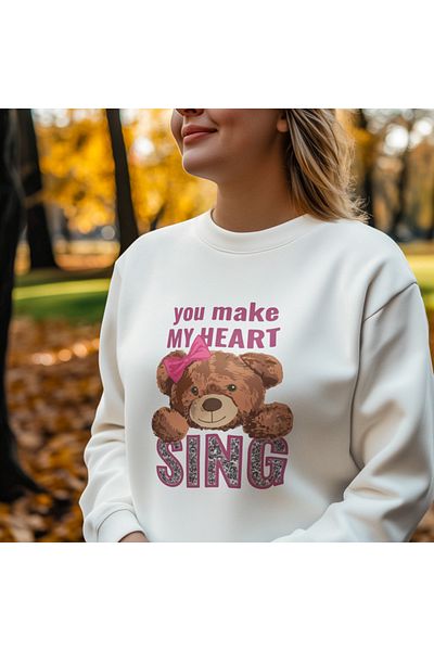 SUNFREE TEDDY GIRL PRINTED OVERSIZE ΒΑΜΒΑΚΙ ΦΟΥΤΕΡ