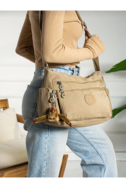 eflanmoda su geçirmez paraşüt kumaştan kadın omuz çantası