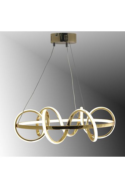 TT AYDINLATMA Tt314-Sr - White Light Led Chandelier, Large Coiled Yellow Finish Model