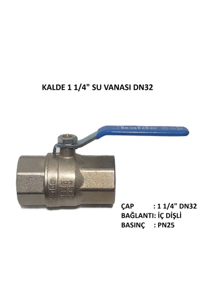 KALDE 1 1/4" Küresel Su Vanası DN32 - Water Valve PN25