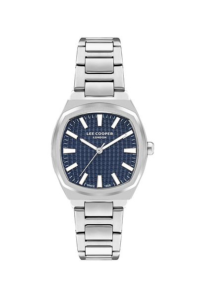 Lee Cooper Lee Cooper Women's 2035 Movement Watch, Analog Display and Metal Strap - LC07985.390, Dark Blue