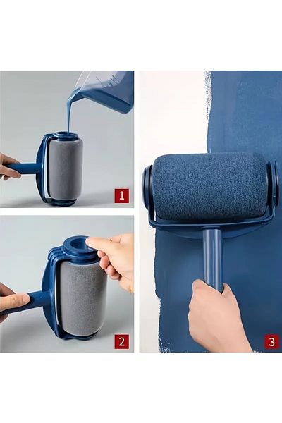 ANI OFİS KIRTASİYE A K Practical Leak Proof Silicone and Water Based Paint Roller Drip-Free Painting Brush Set
