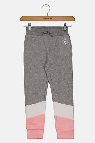 converse Toddlers Girl Sportswear Fit Training Sweatpant, Grey Combo