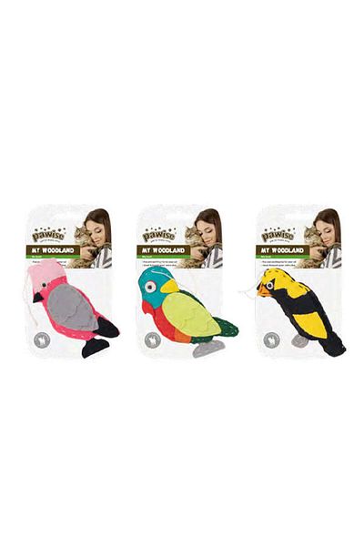 Pawise My Woodland Mixed Cat Toy Birds Dpmah