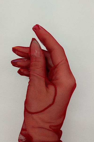 Hobigram Red Long Bridal Gloves Party Gloves Costume Accessory – Party Gloves, Stylish Design – Party E