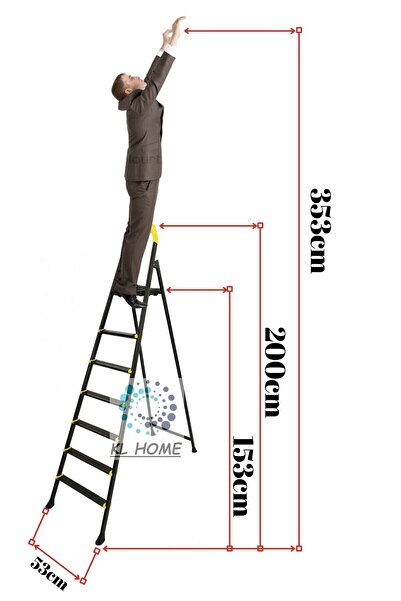 KL HOME 6 1 Basamak Superstep Merdiven 150kg Taşıma Kapasitesi