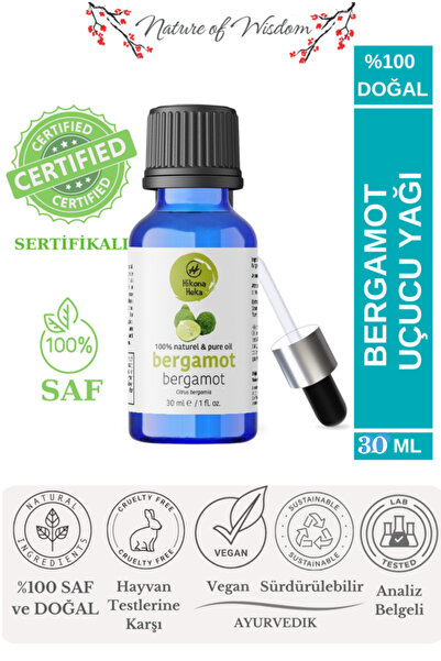 Hikona Heka زيت البرغموت العطري (زيت البرغموت العطري) نقي وطبيعي 100% 30 مل