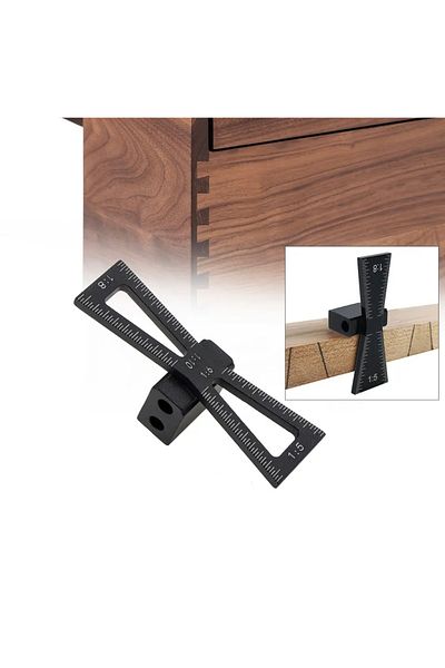 BGA Carpenter Dovetail Guide Ruler Woodworking Drawing Ruler
