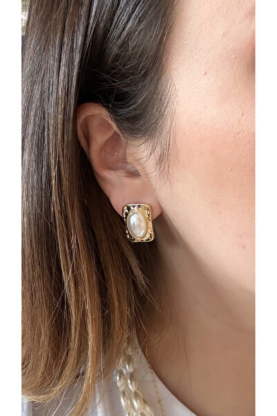 CHARMLUCKY Special Series Pearl Rectangular Earring